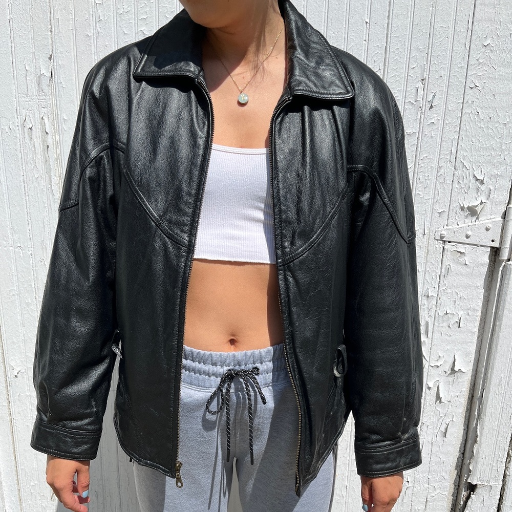 Vintage Wilsons Leather Insulated Jacket with Removable Vest 80-90's Sz. Medium